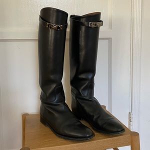 Hermes Vintage Riding Boots - Black Leather